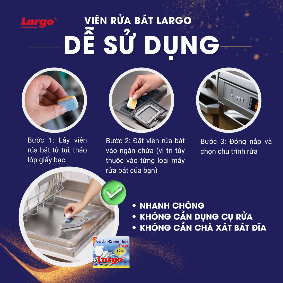 Mẹo xếp bát đĩa vào máy rửa bát để sạch tối đa