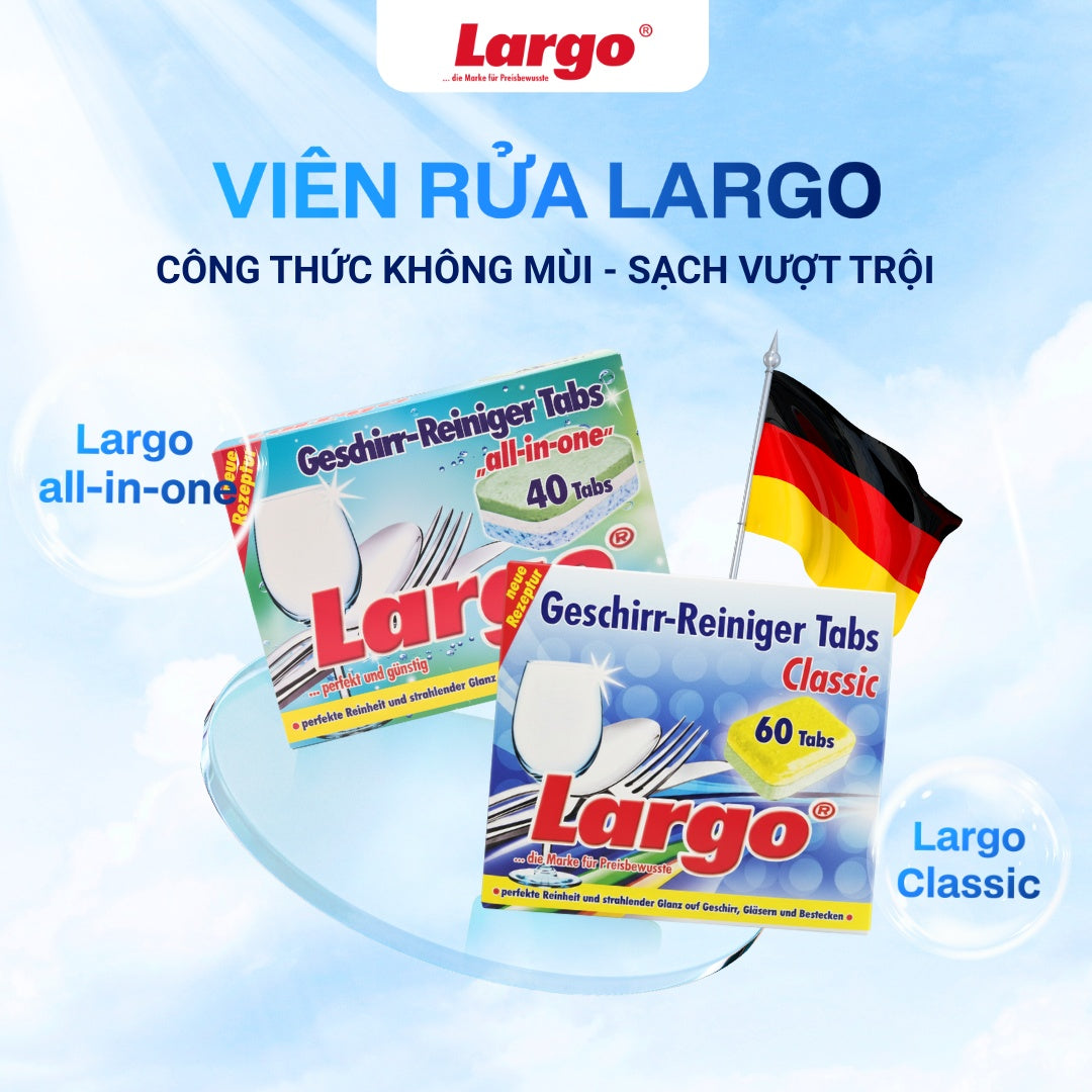 Viên rửa bát Largo chính hãng Đức — tiện và sạch ổn định