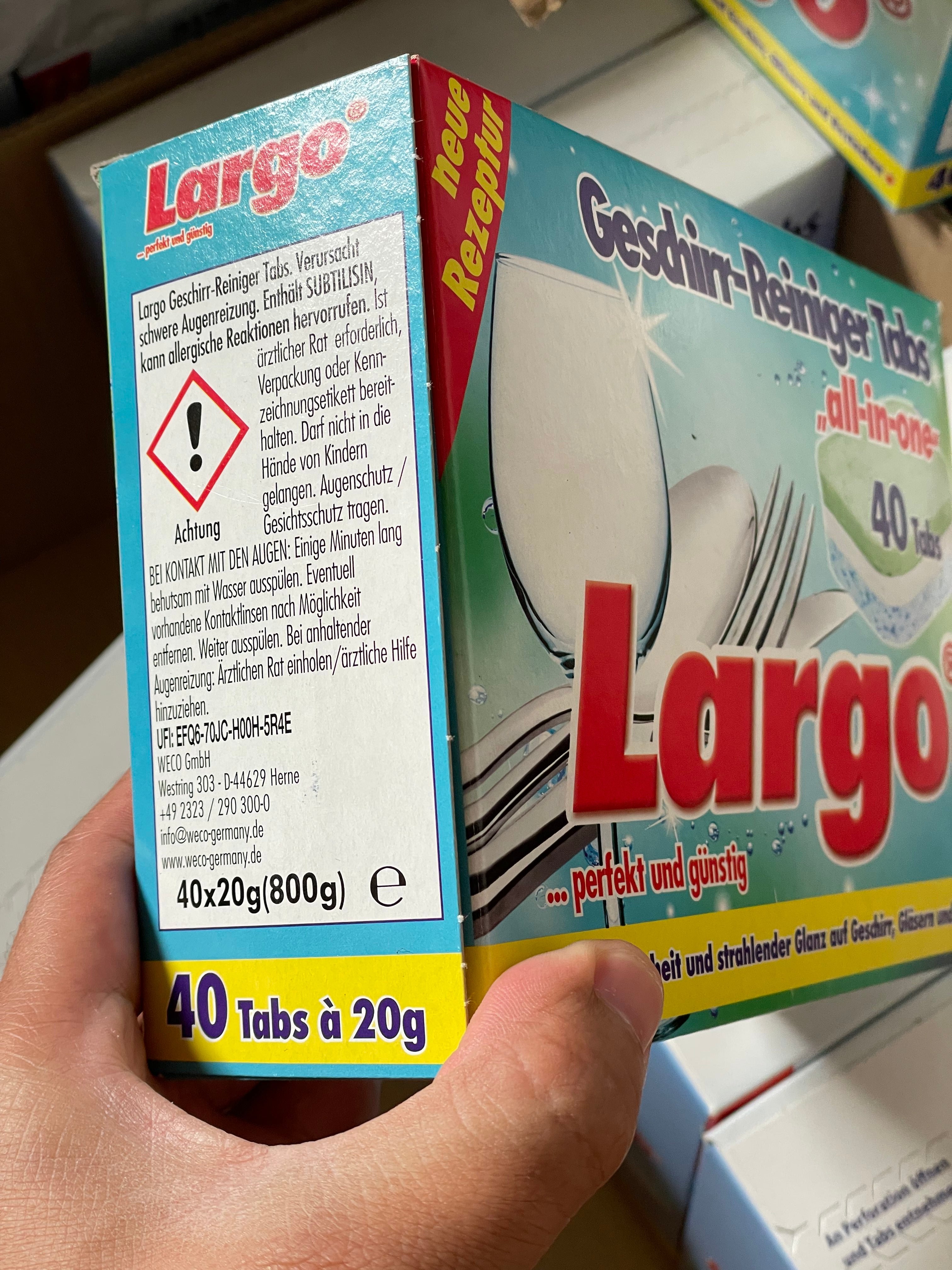 Viên rửa bát Largo All In One 40 viên nhập khẩu Đức - hình chi tiết 1
