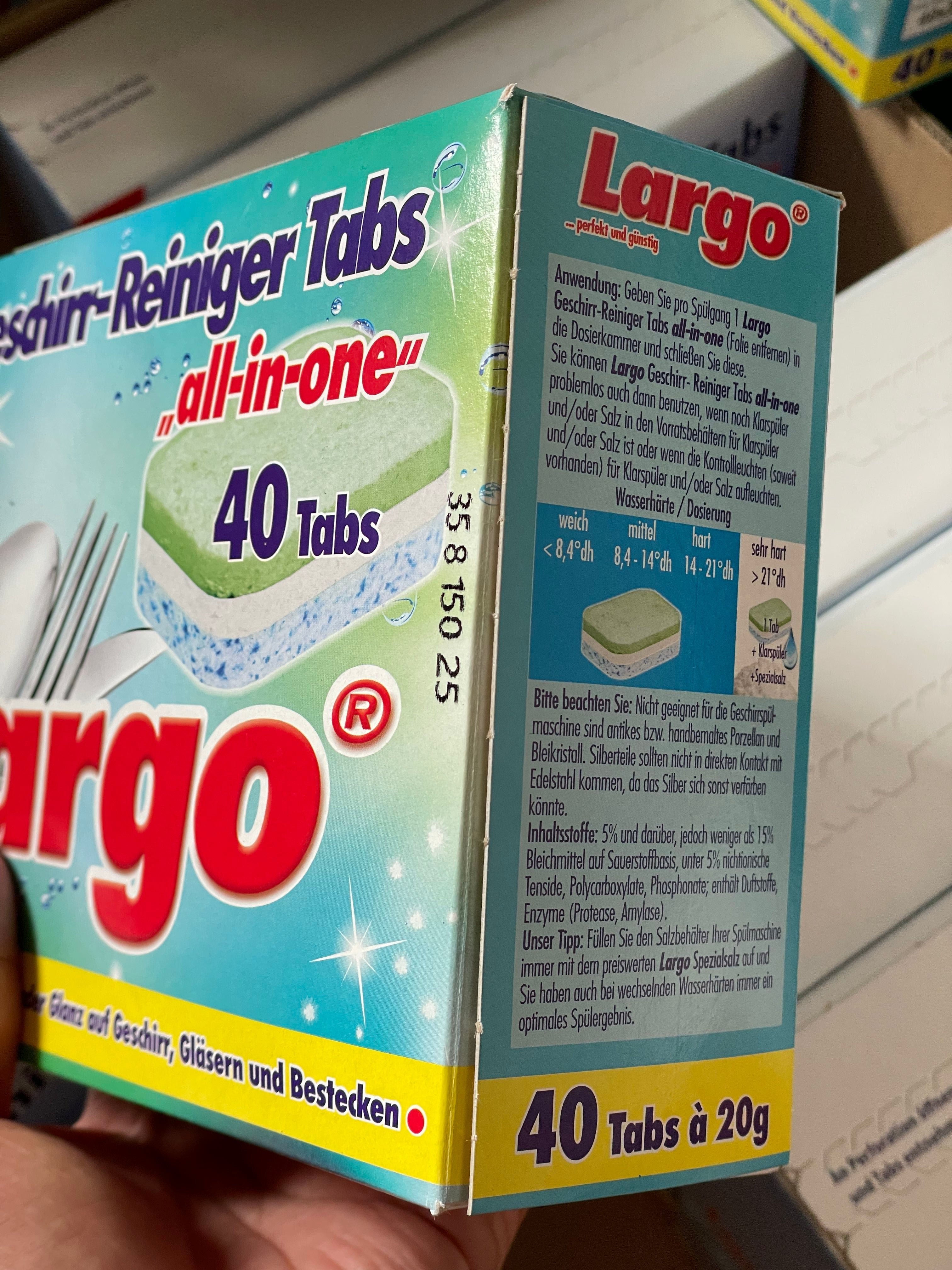 Viên rửa bát Largo All In One 40 viên nhập khẩu Đức - hình chi tiết 2