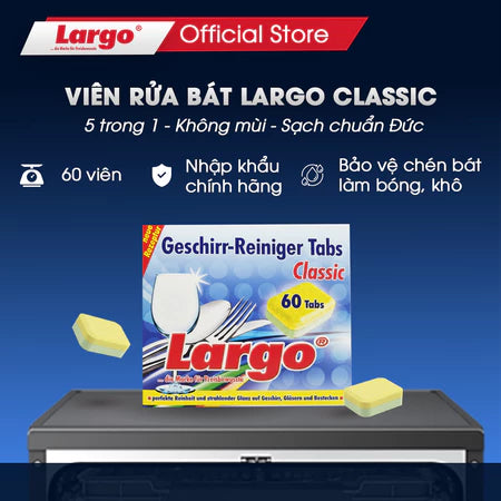 Viên rửa bát Largo Classic 60 viên