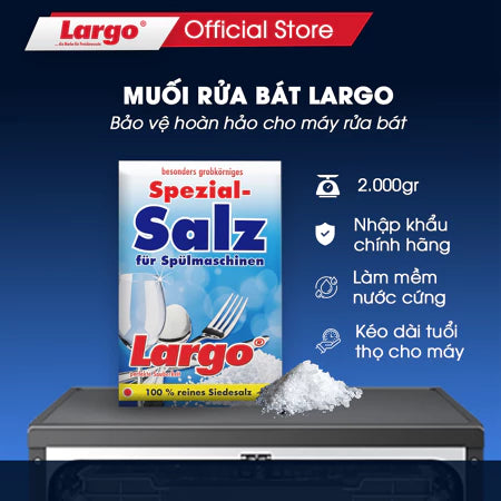 Muối rửa chén bát Largo Đức 2kg